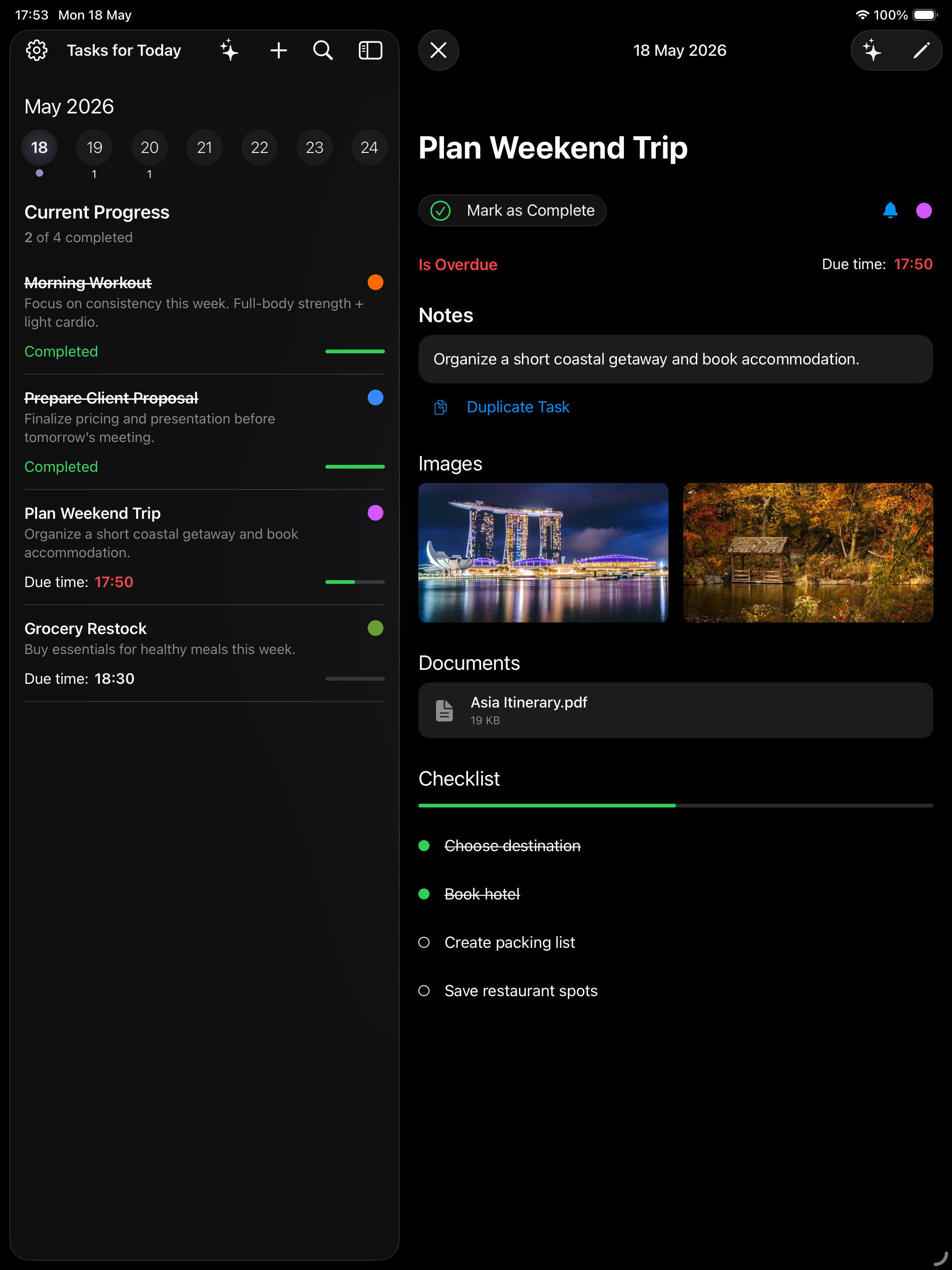 ClearFlow on iPad